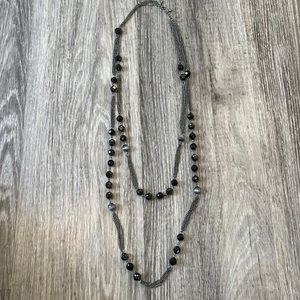 Gunmetal and Black Express Necklace